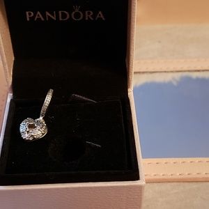 PANDORA Pink Angel Wings Dangle CZ Charm